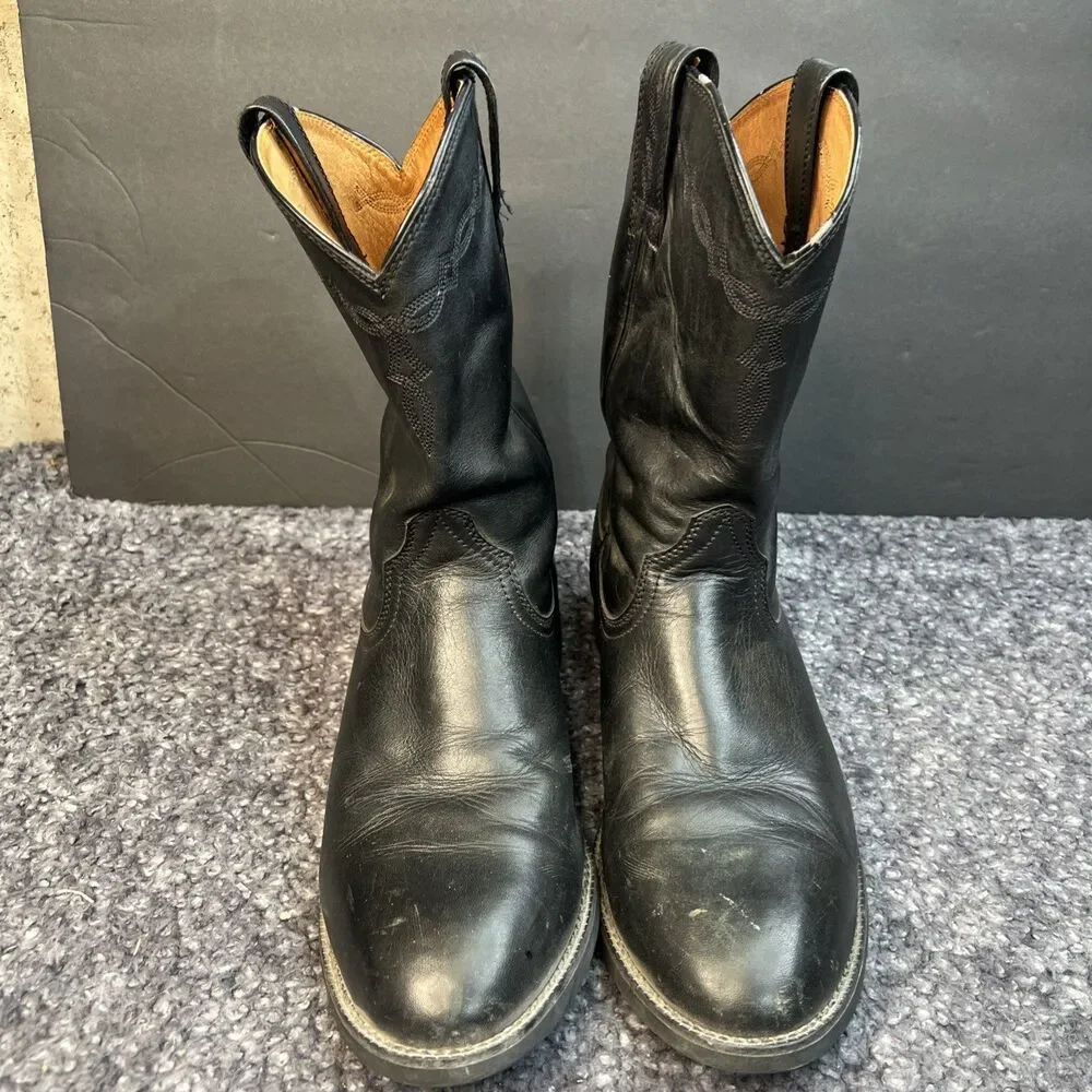 Ariat Boots Heritage 35501 Roper Western Cowboy Pull On Black Mens Size 10.5D